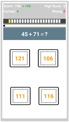 Math Quiz android App screenshot 2